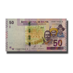 2018 Bolivia 50 Bolivianos Banknote Uncirculated